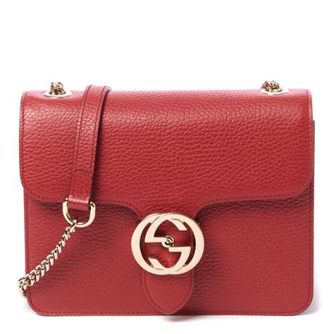 GUCCI Dollar Calfskin Small Interlocking G Shoulder Bag 